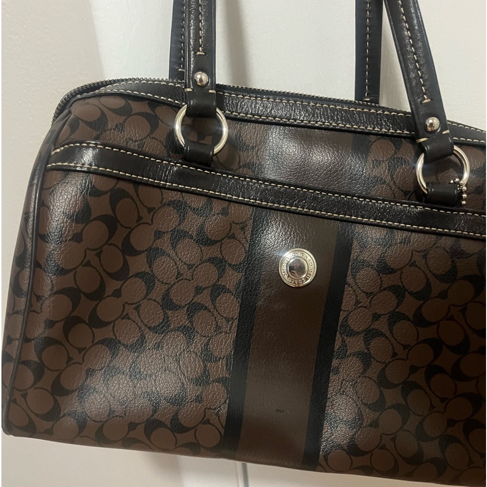 Vintage Leather Coach Bowling Bag
